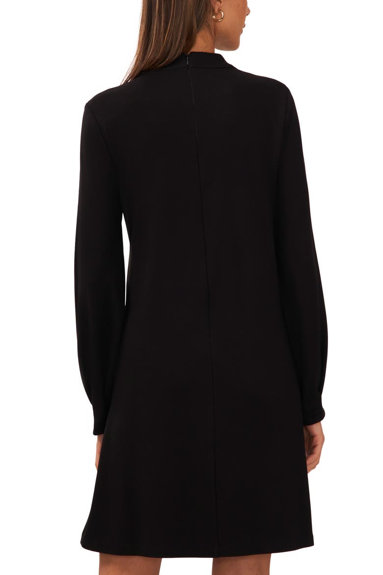 Mock Neck Long Sleeve Dress, Alternate, color, RICH BLACK