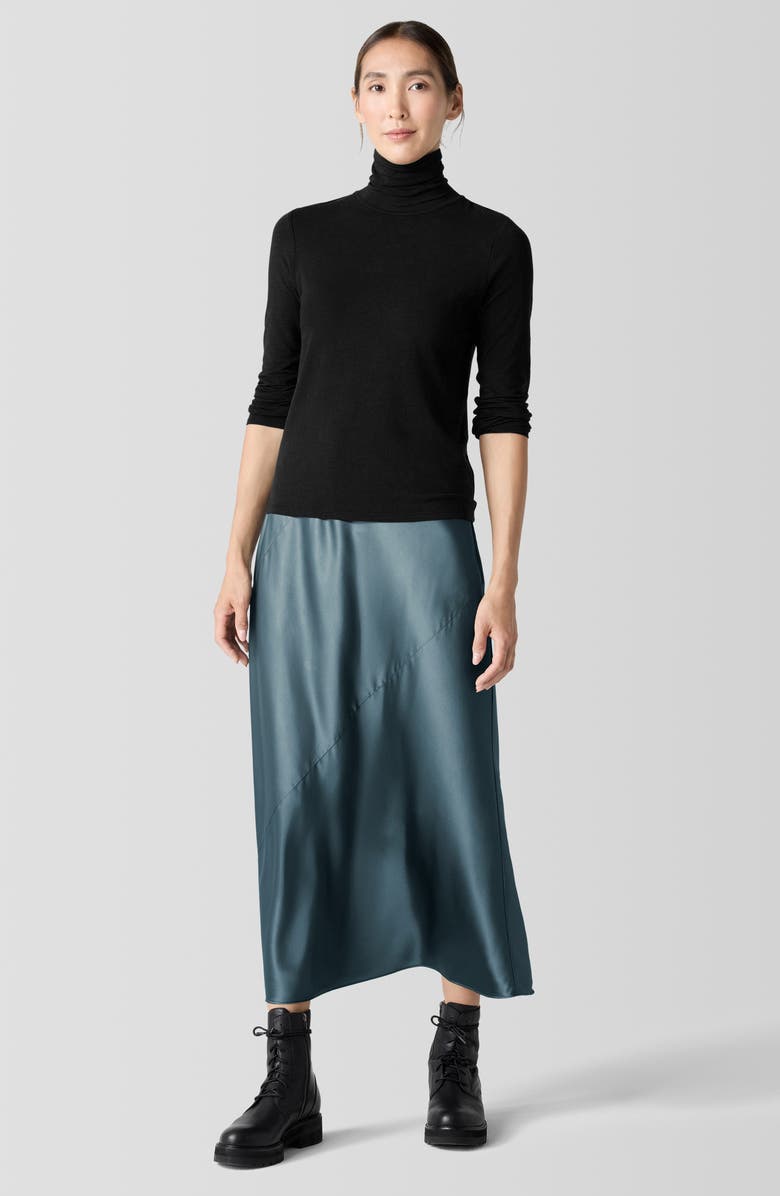 Eileen Fisher Turtleneck Top, Alternate, color, Black