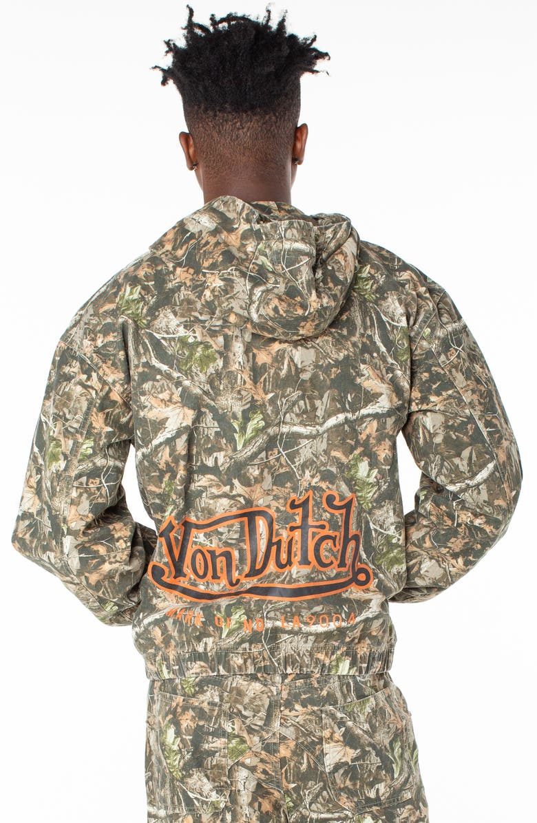 Von Dutch Camo Zip Invaders Hoodie, Alternate, color, In The Woods