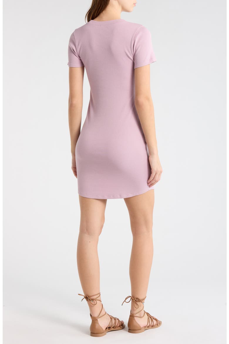 Short Sleeve Crewneck Mini Dress, Alternate, color, PURPLE SHADE