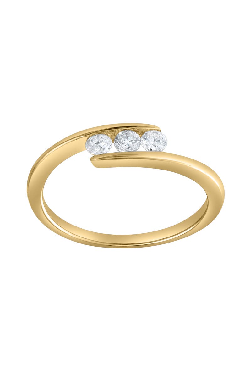 Trilove 0.25 Ct 10K Gold Diamond Ring, Main, color, 10K Yellow Gold