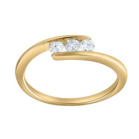 Trilove 0.25 Ct 10K Gold Diamond Ring