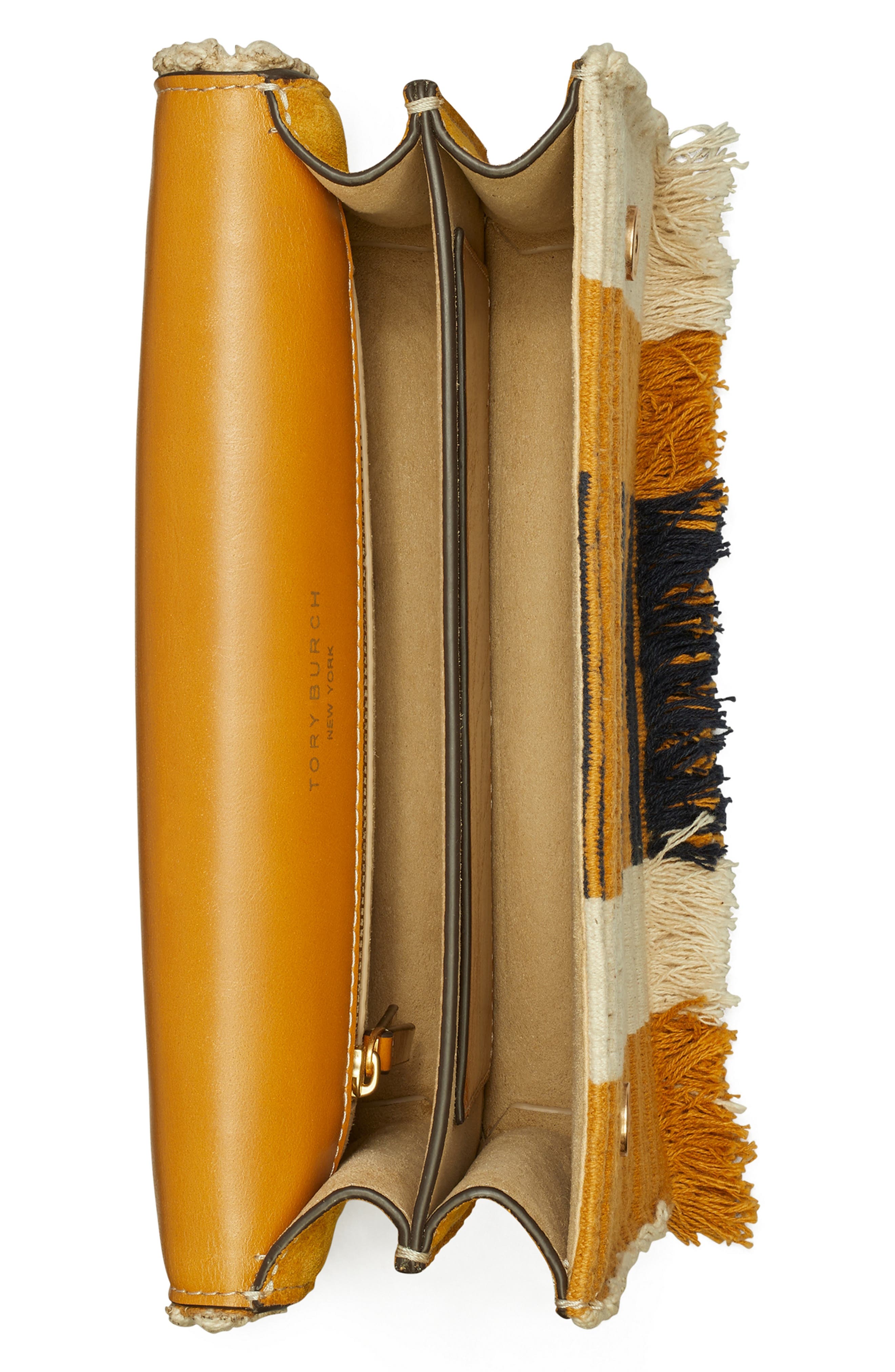 Tory Burch Miller Woven Stripe Small Shoulder Bag, Alternate, color, 