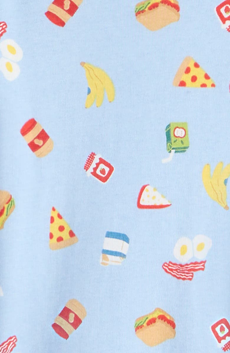 Nordstrom Kids' Fitted Cotton Pajamas, Alternate, color, Chambray Blue Snacks