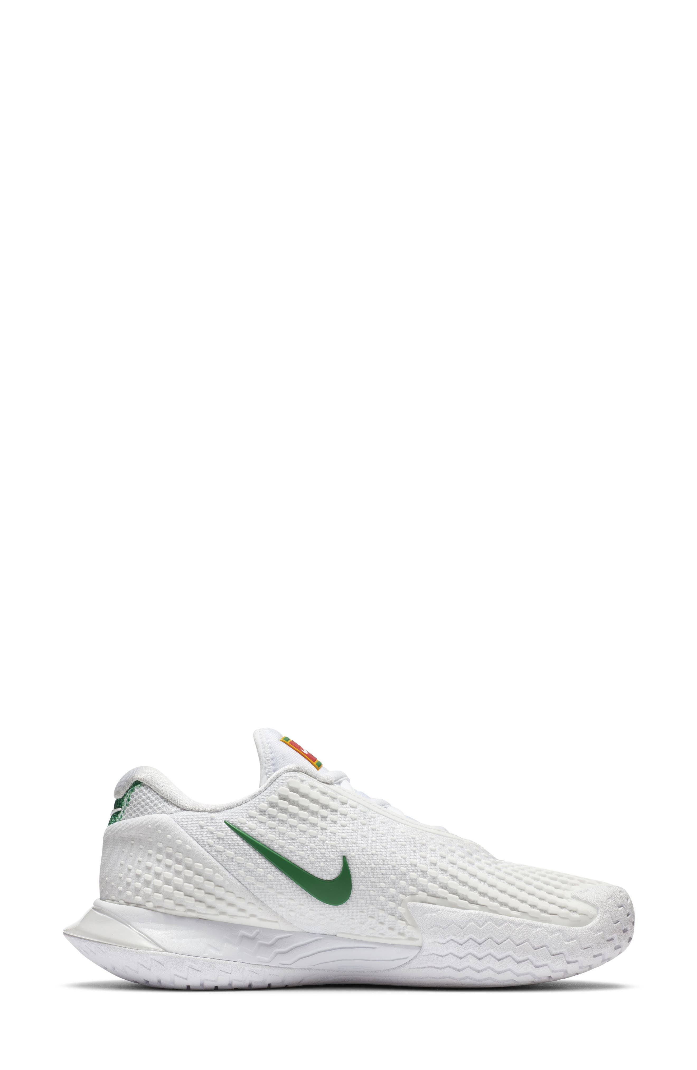 NikeCourt Air Zoom Vapor Cage 4 Tennis Shoe, Alternate, color, WHITE/CLOVER/WHITE