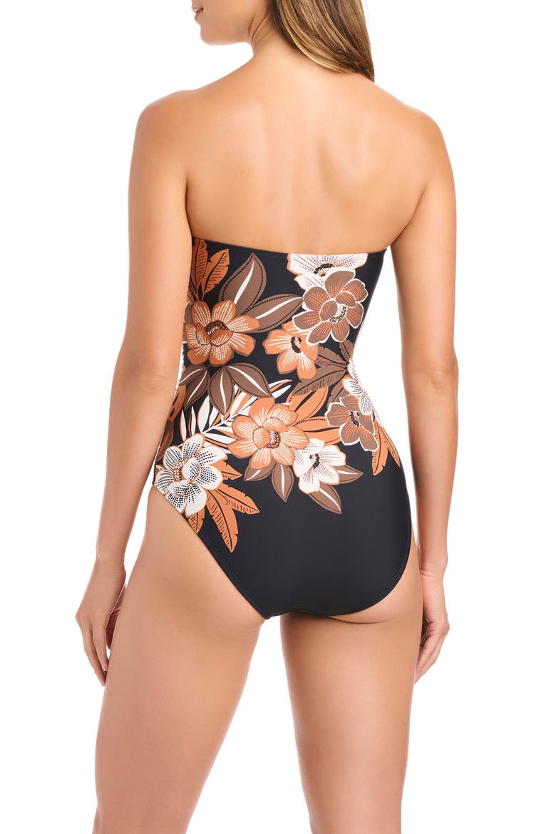 Shirred One-Piece Swimsuit, Alternate, color, BLACK