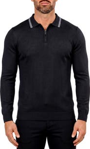 Maceoo Quarter Zip Merino Wool Sweater