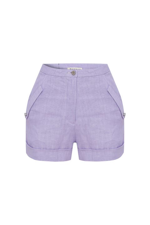Amara Denim Linen Shorts