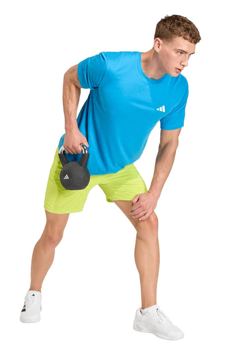 Workout Essentials Brandlove Climacool Woven Shorts, Alternate, color, SEMI SOLAR YELLOW