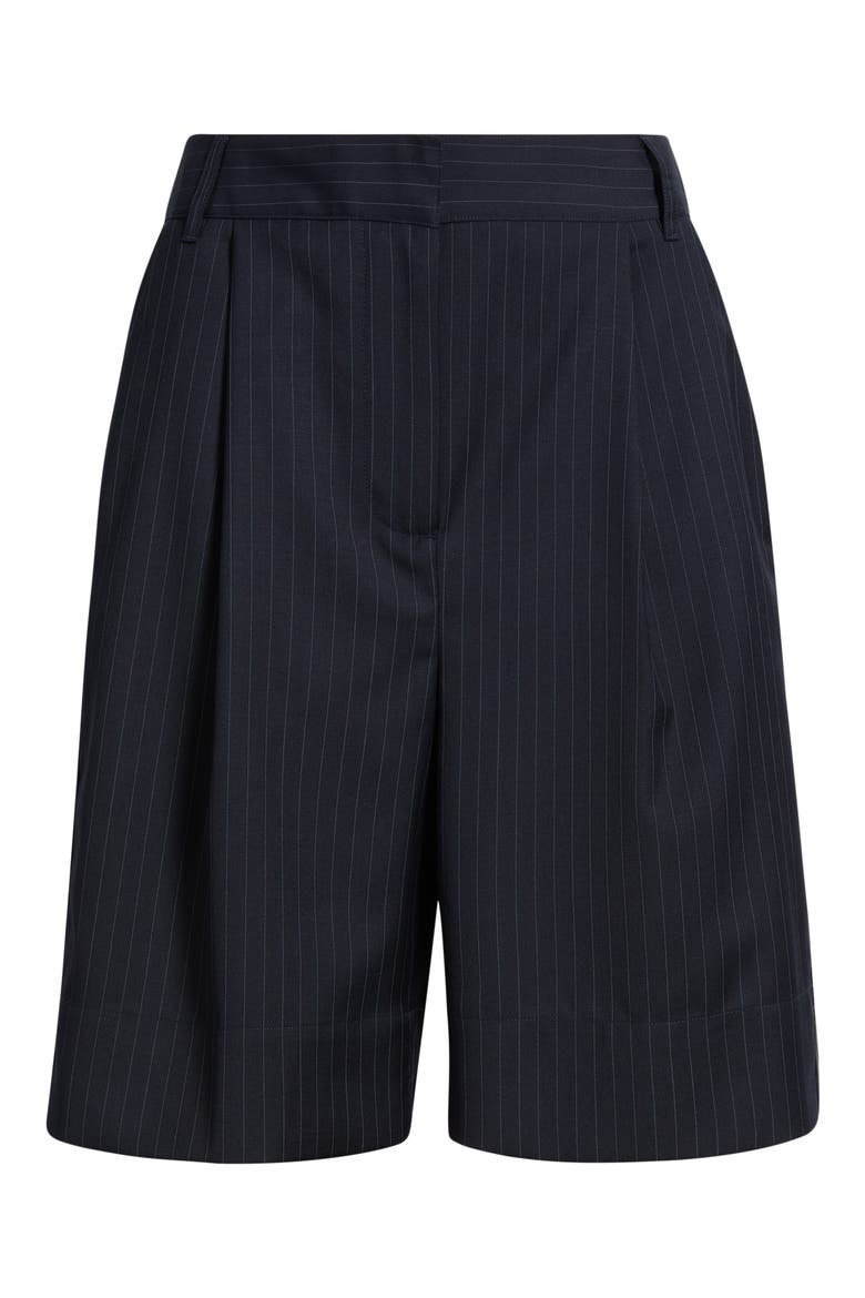 Pinstriped Bermuda Shorts, Alternate, color, NAVY