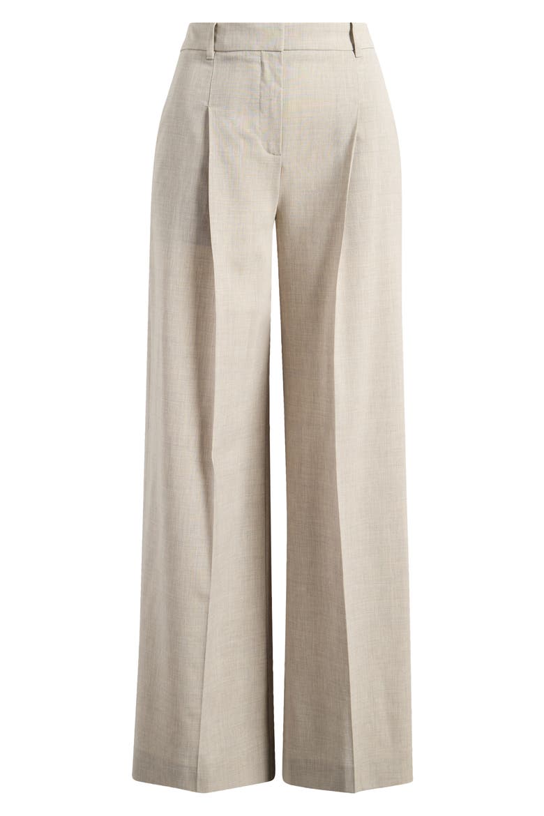 Tiana Virgin Wool Wide Leg Pants, Alternate, color, PUMICE