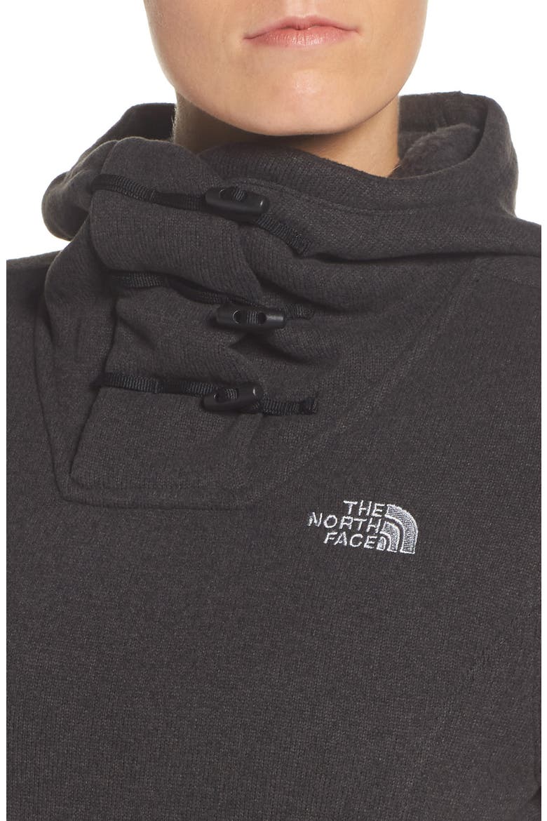 Crescent Hooded Pullover, Alternate, color, TNF BLACK HEATHER