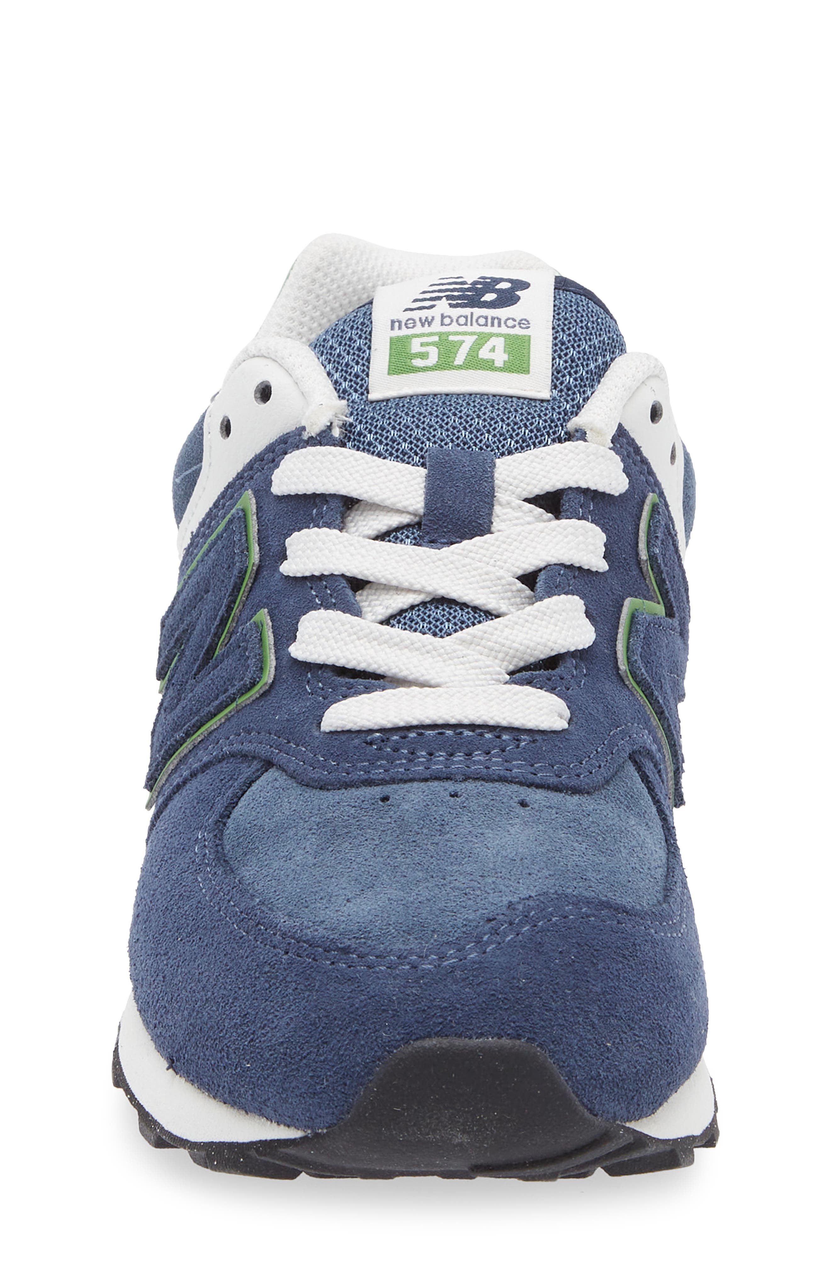 Kids' 574 Sneaker, Alternate, color, NB NAVY/ ALPINE GREEN