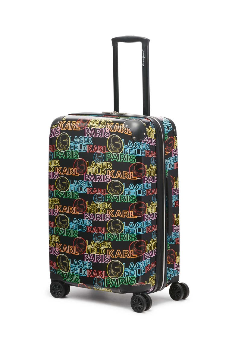 Multicolor Neon 25" Medium Upright Suitcase, Alternate, color, Multi Color