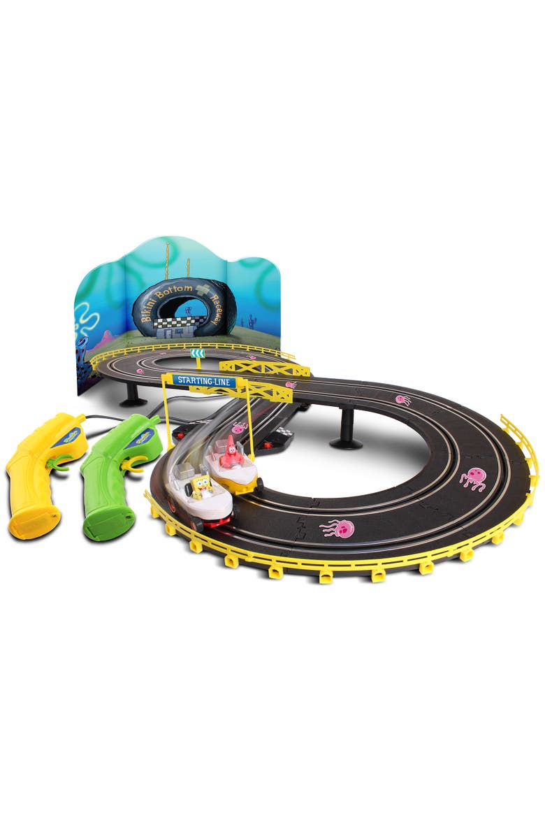 SpongeBob Squarepants Super Slot Car Race Set, Ages 6+, Alternate, color, Multicolored