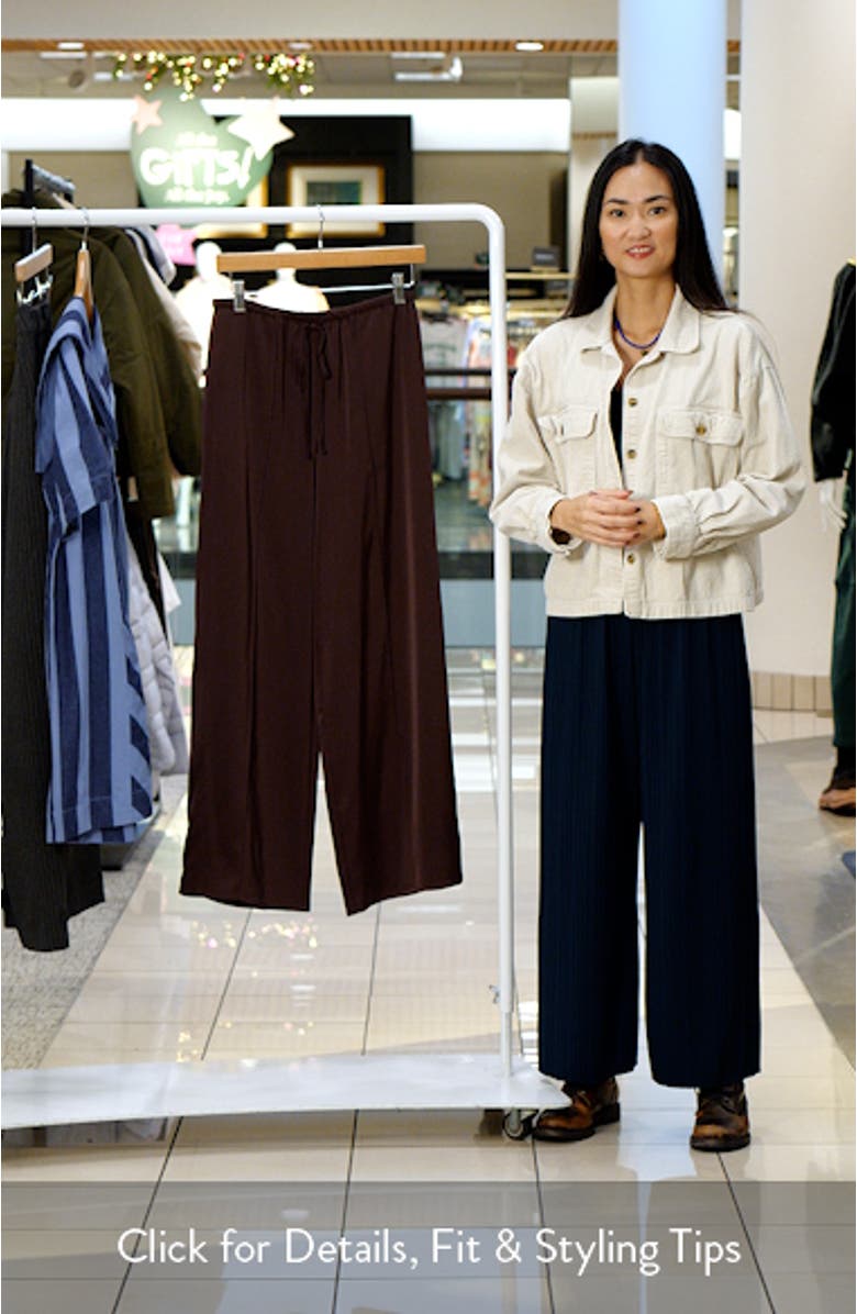 Drawstring Waist Wide Leg Pants, sales video thumbnail