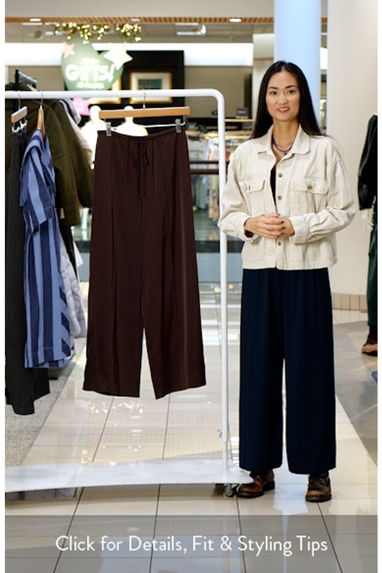 Drawstring Waist Wide Leg Pants video