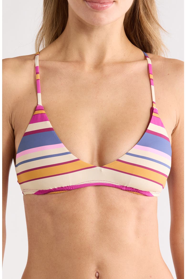 Sunset Swells Triangle Swim Bralette, Main, color, BERRY MULTI