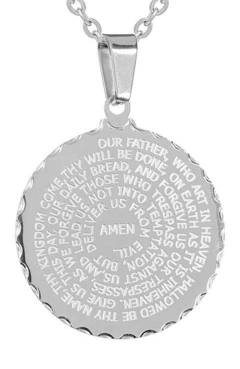 The Lord's Prayer Medallion Necklace