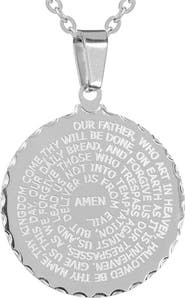 HMY JEWELRY The Lord's Prayer Medallion Necklace