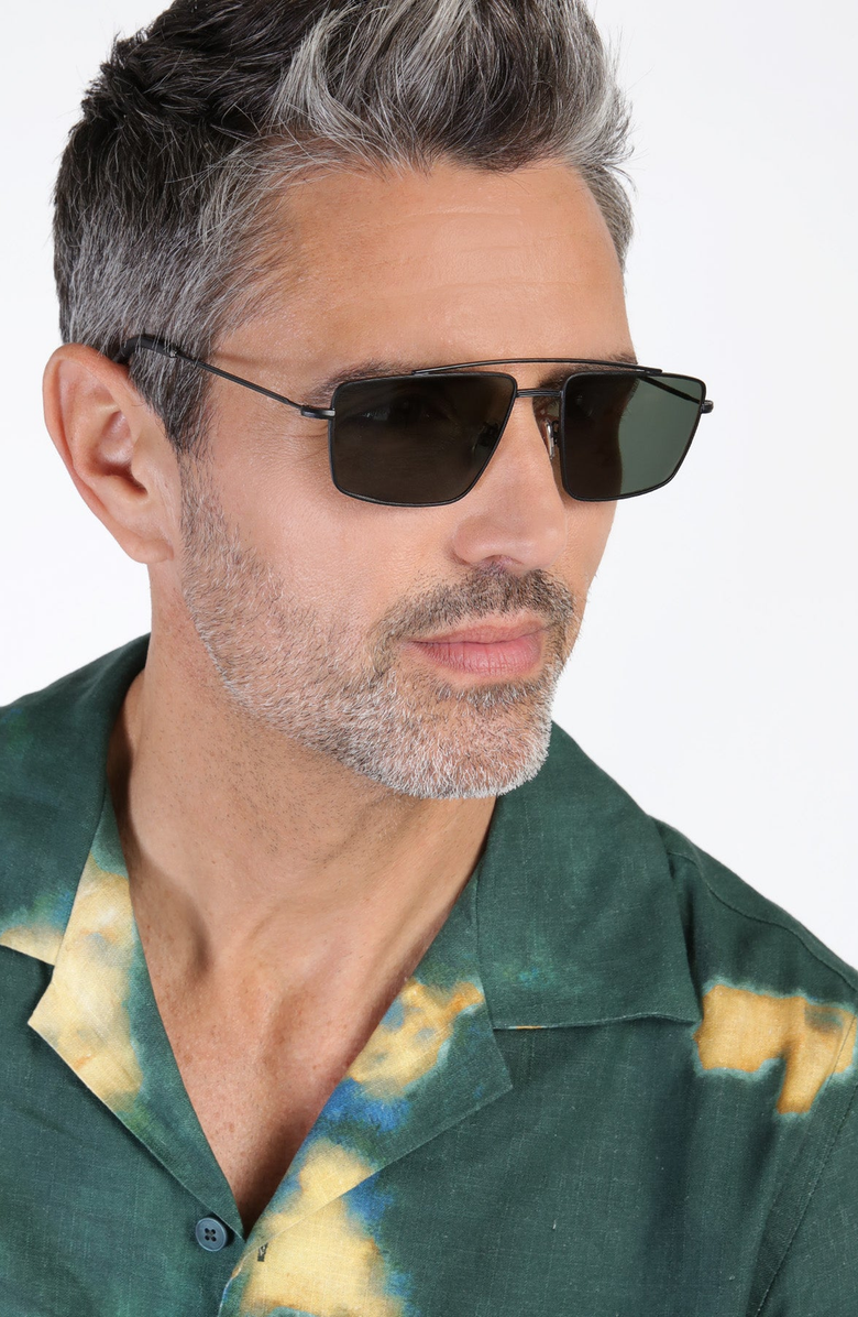 Illesteva Jane Sunglasses, Alternate, color, Matte Black / Olive