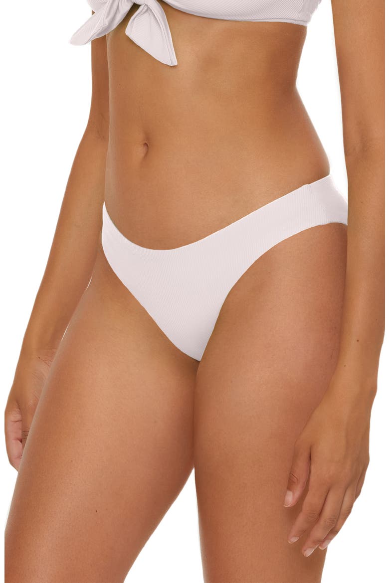 Modern Edge Hipster Bikini Bottoms, Alternate, color, WHITE