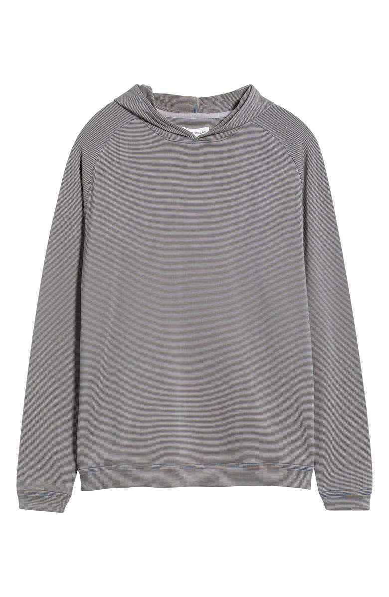 Peter Millar Pine Sugar Stripe Performance Hoodie, Alternate, color, Blue Haze