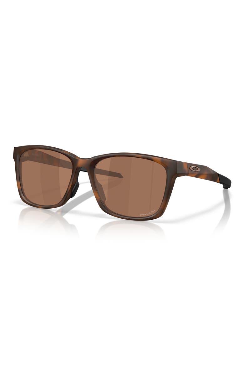 57mm Prizm™ Polarized Square Sunglasses, Alternate, color, BROWN TORTOISE