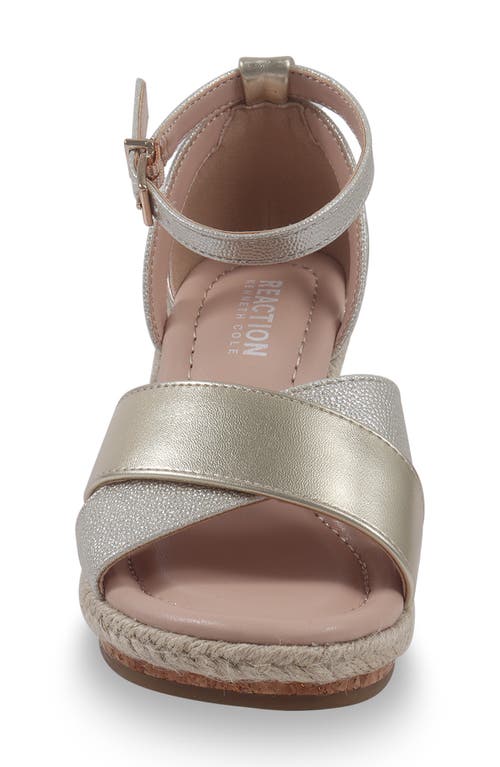 Kenneth Cole Kids' Anastasia Charlie Wedge Sandal In Soft Gold