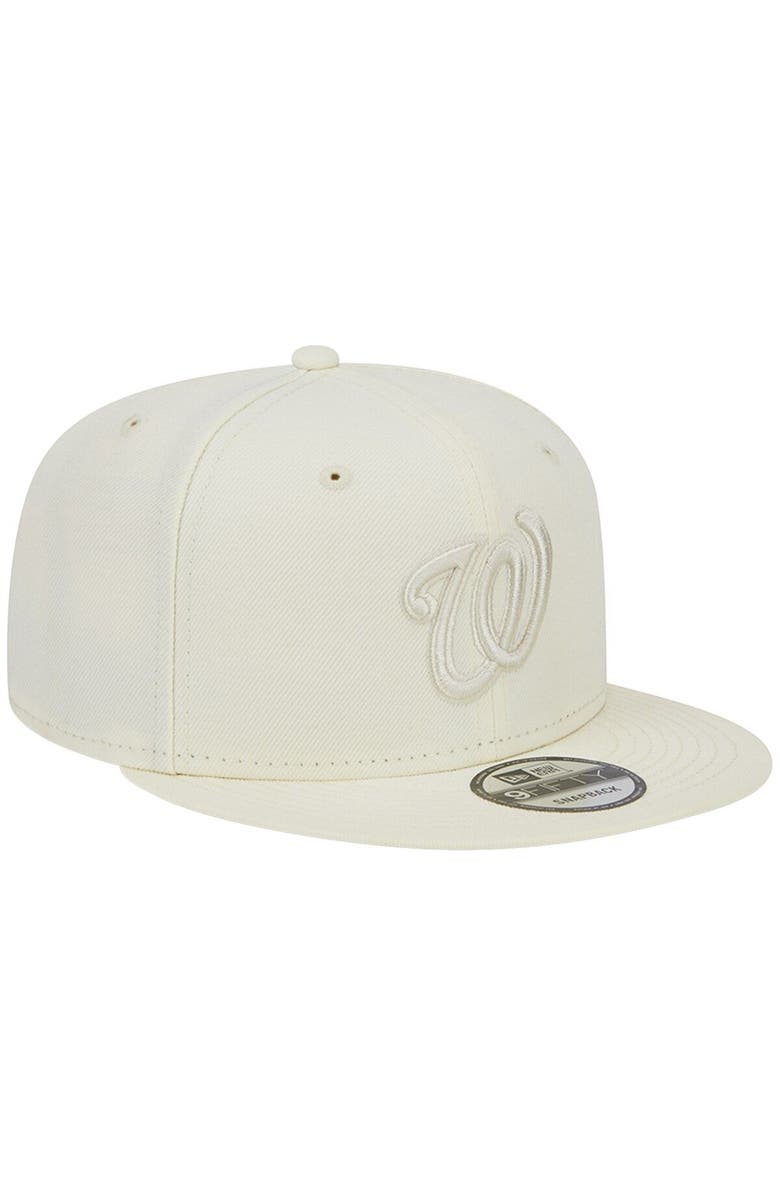New Era Men's New Era Cream Washington Nationals Spring Color Basic 9FIFTY Snapback Hat, Alternate, color,