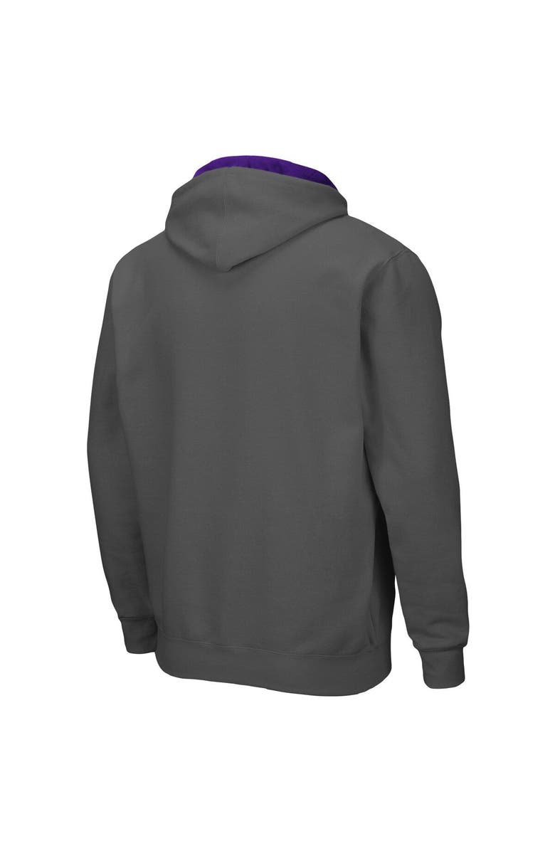 COLOSSEUM Men's Colosseum Charcoal LSU Tigers Arch & Logo 3.0 Full-Zip Hoodie, Alternate, color, Charcoal