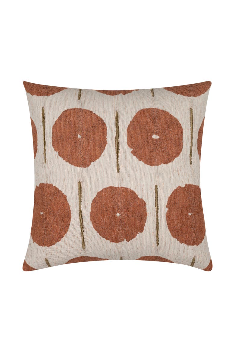 Solstice Jacquard Indoor & Outdoor Woven Accent Pillow, Main, color, Papaya