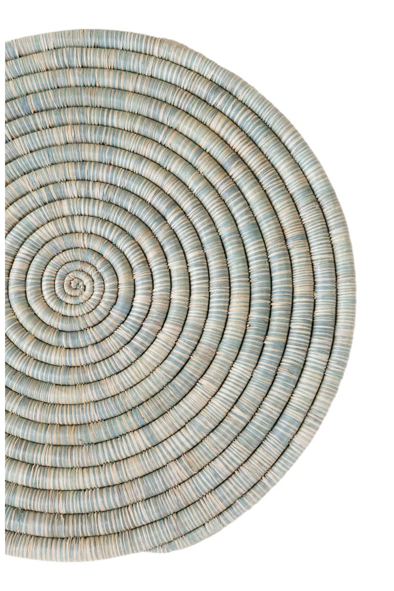 Mixed Raffia Platter, Alternate, color, Sage & Natural
