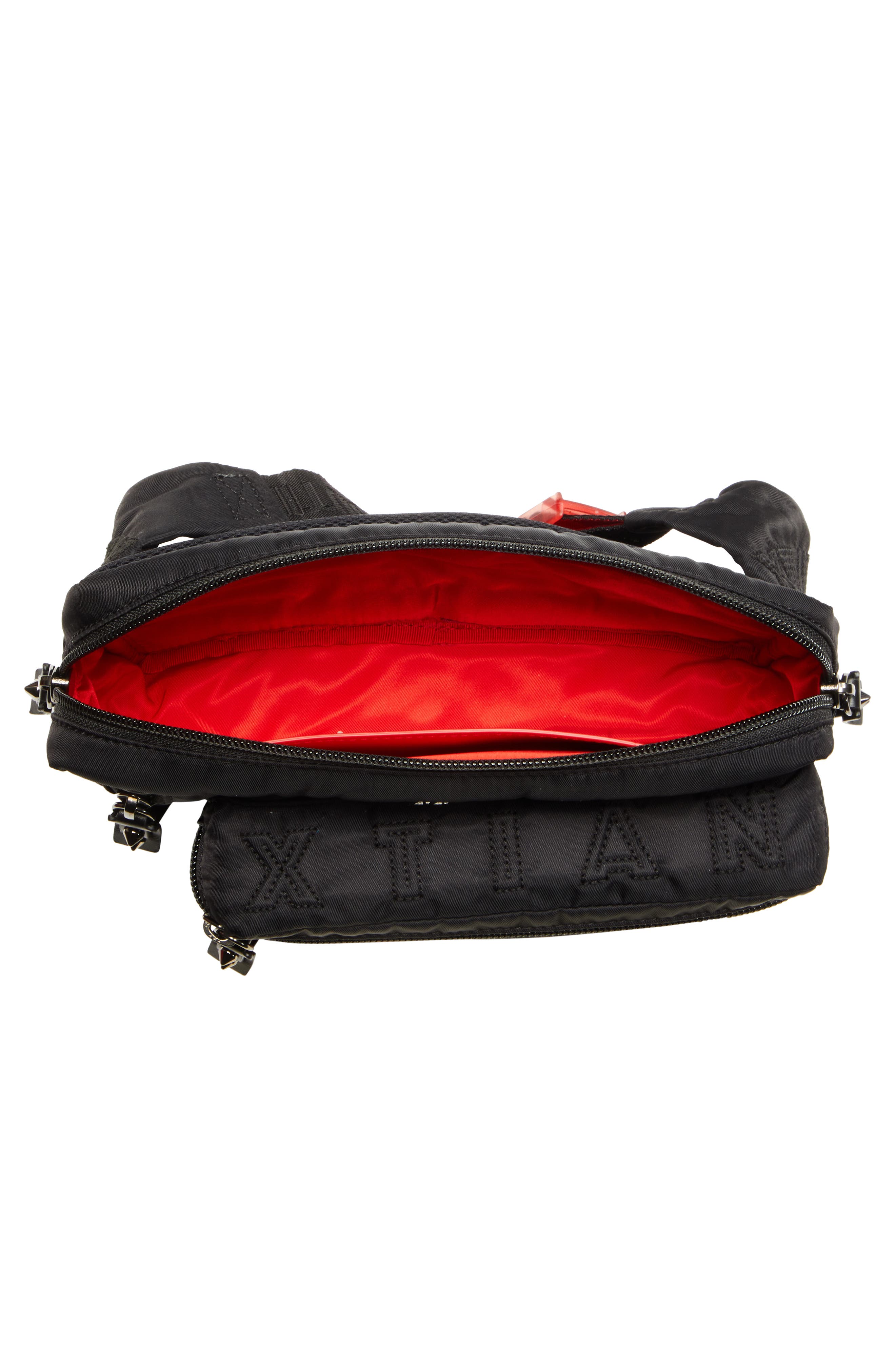 Christian Louboutin Loubideal Canvas & Rubber Belt Bag, Alternate, color, 