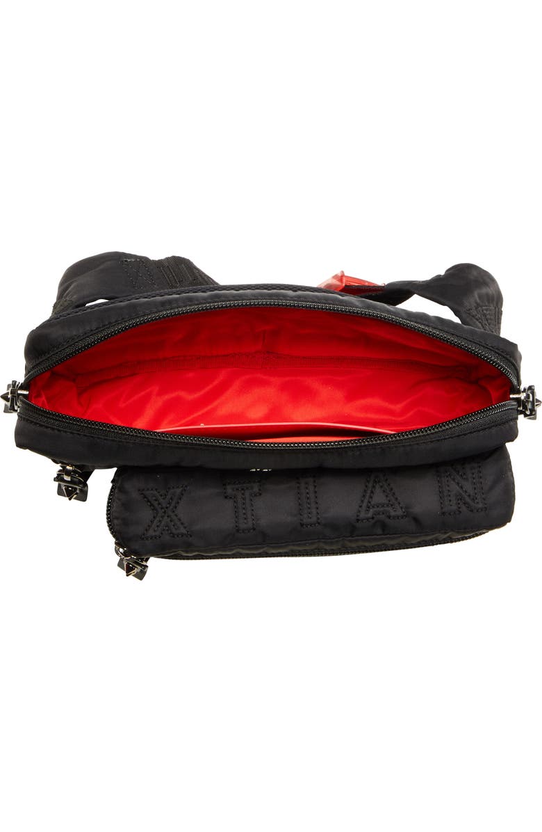 Christian Louboutin Loubideal Canvas & Rubber Belt Bag, Alternate, color,