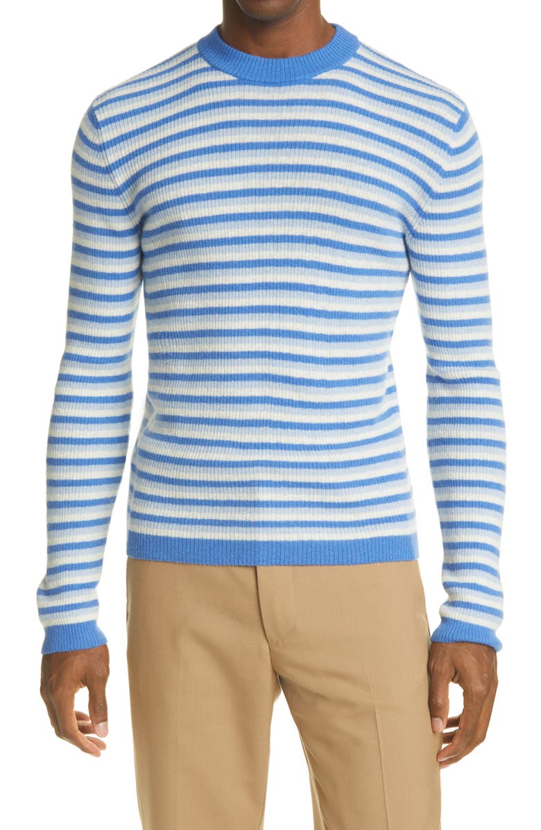 Marni Stripe Rib Wool Blend Sweater, Main, color,