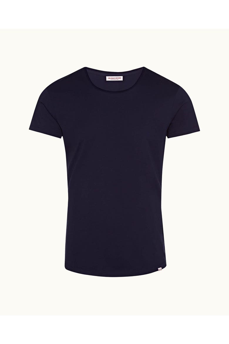 Ob T Mercerised Tailored Fit Crew Neck Cotton T-Shirt, Alternate, color, NAVY