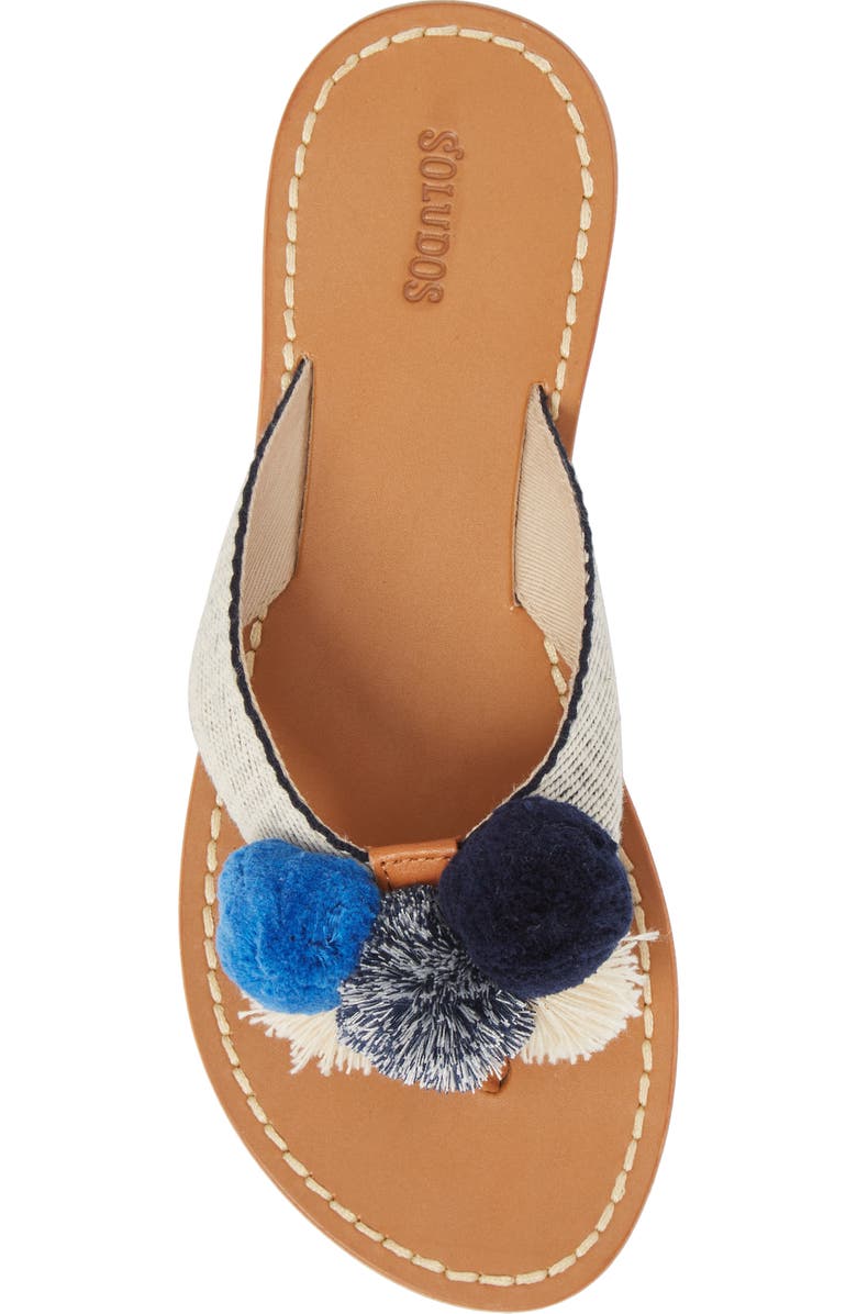 Soludos Capri Pompom Flip Flop, Alternate, color,