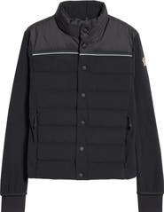 Moncler Grenoble Mixed Media Quilt Front Zip Cardigan Moncler Grenoble Mixed Media Quilt Front Zip Cardigan