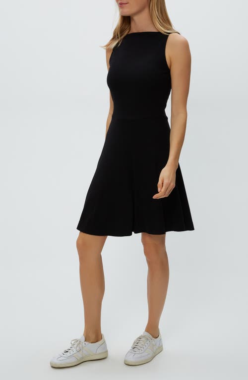 Michael Stars Andy Mini Skater Dress In Black