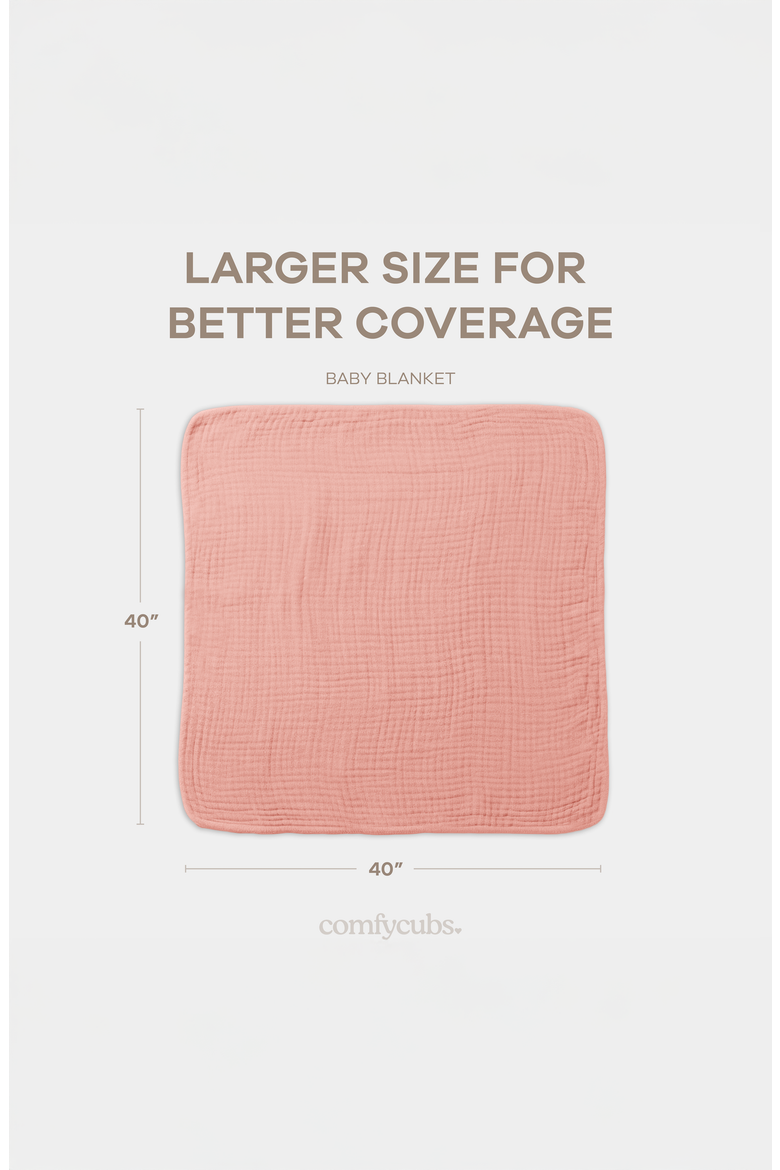 Baby Muslin Blanket, Alternate, color, Bold Blush