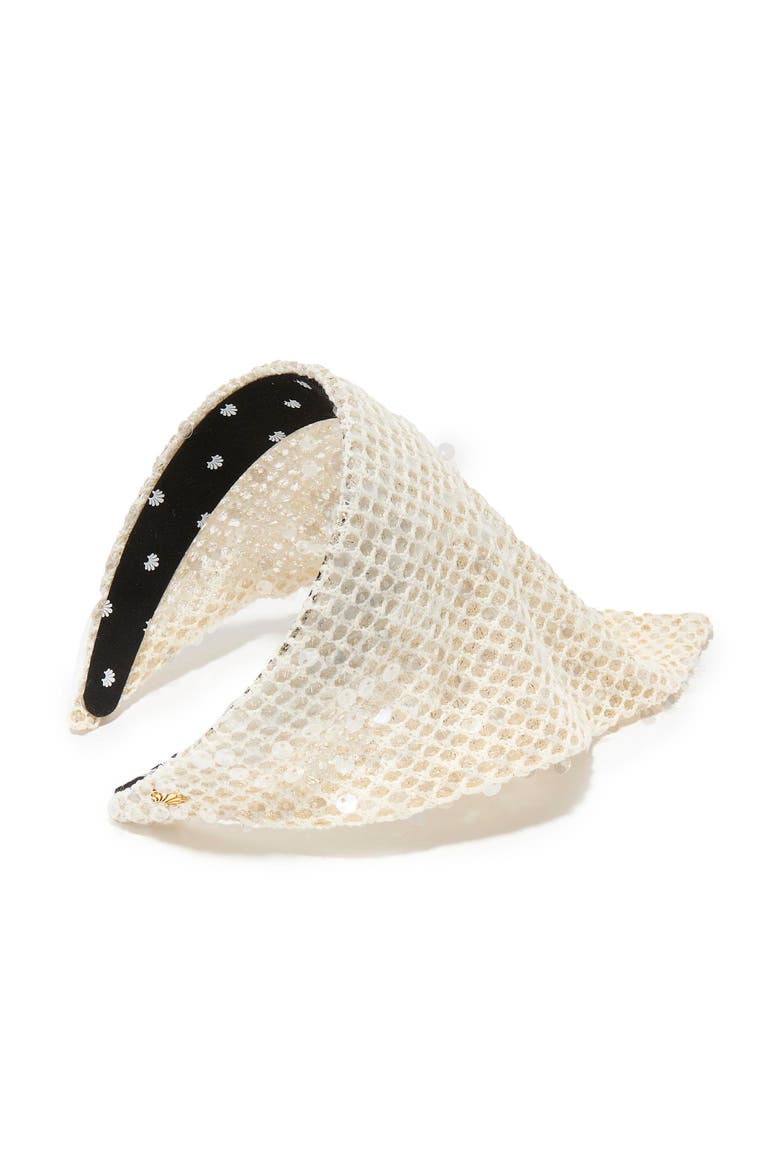Jackie Sequin Crochet Handkerchief, Main, color, IVORY 100