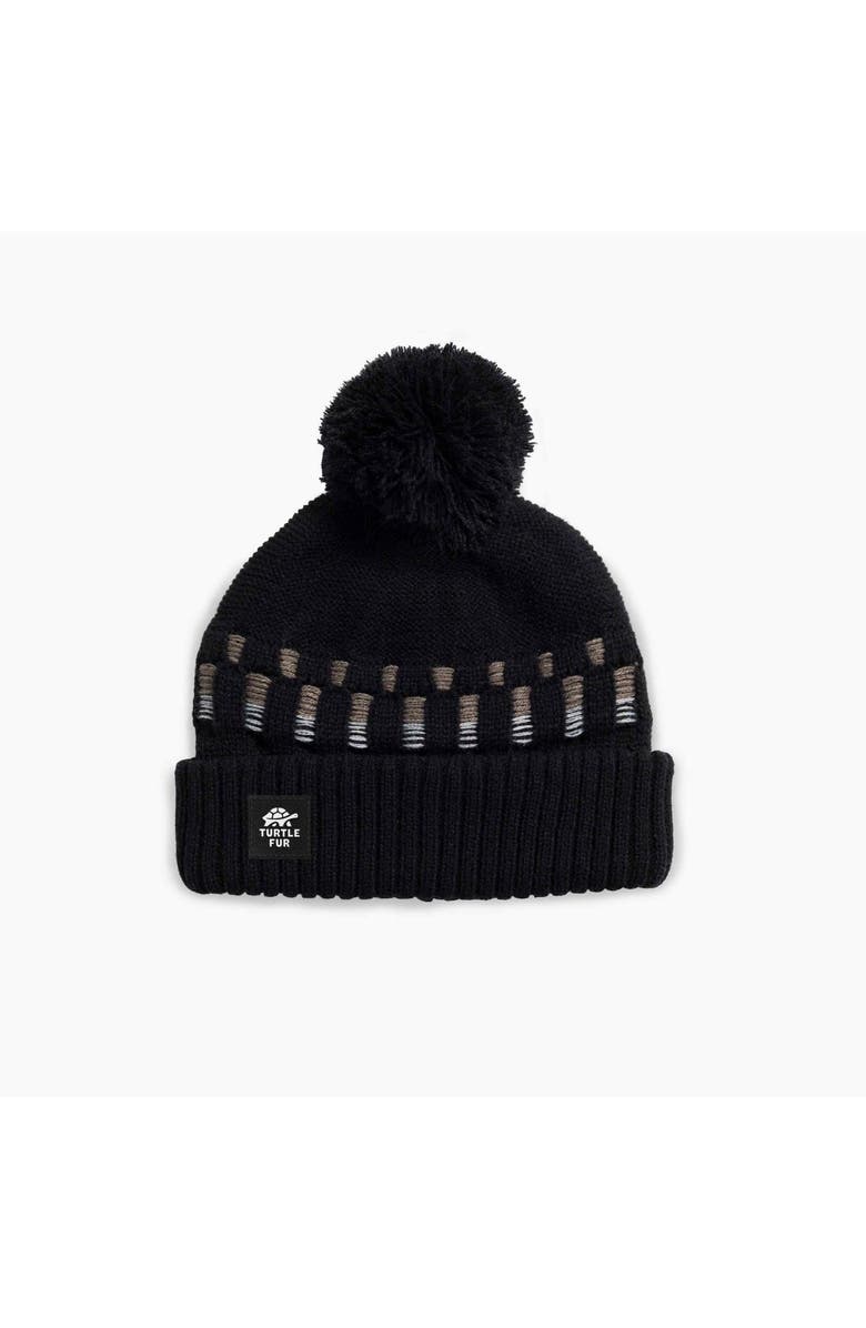 Turtle Fur Kids Noah Pom Winter Hat, Main, color, Black