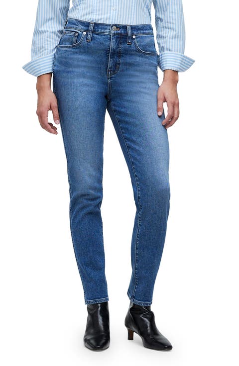 High Waist Stovepipe Jeans (Heathridge)