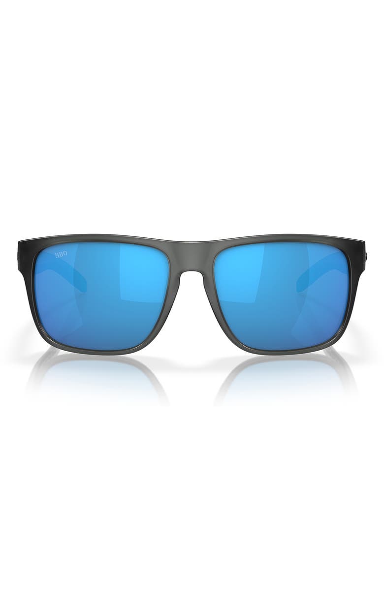 Costa Del Mar Spearo 59mm Polarized Mirrored Rectangular Sunglasses, Main, color,