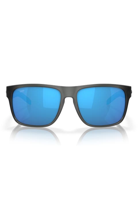 Spearo 59mm Polarized Mirrored Rectangular Sunglasses