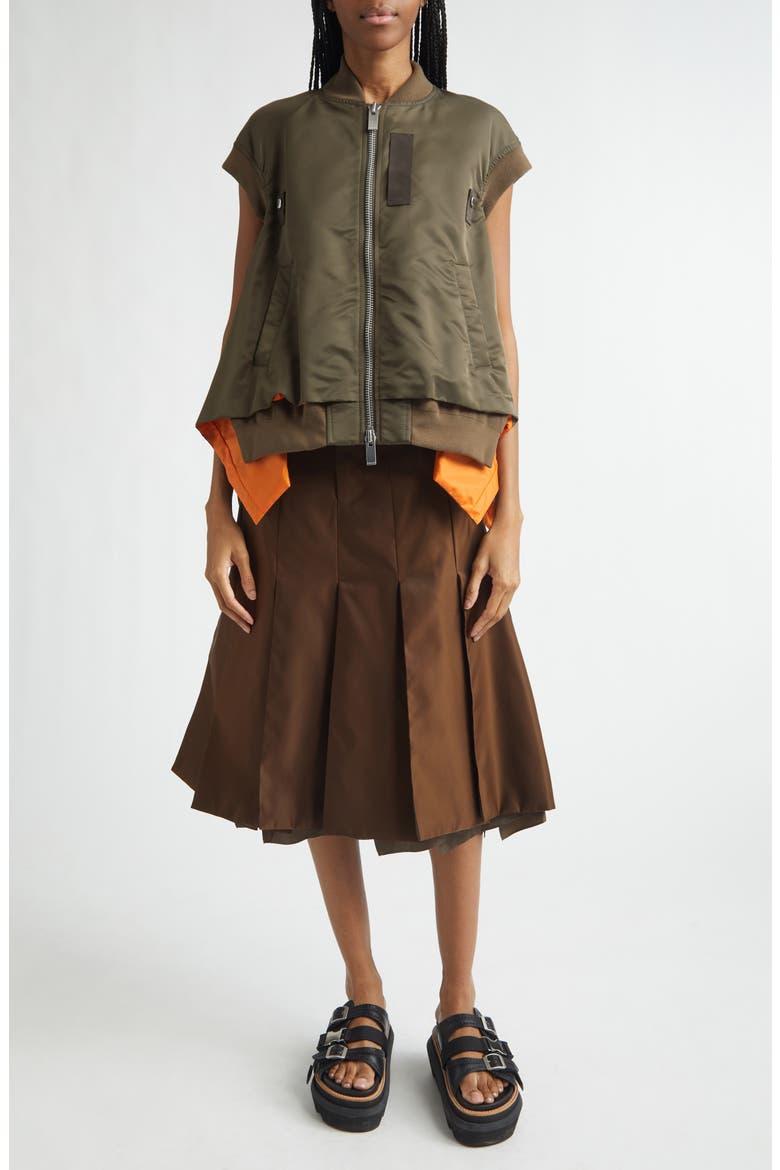Nylon Twill Zip Vest (Women) | Nordstrom