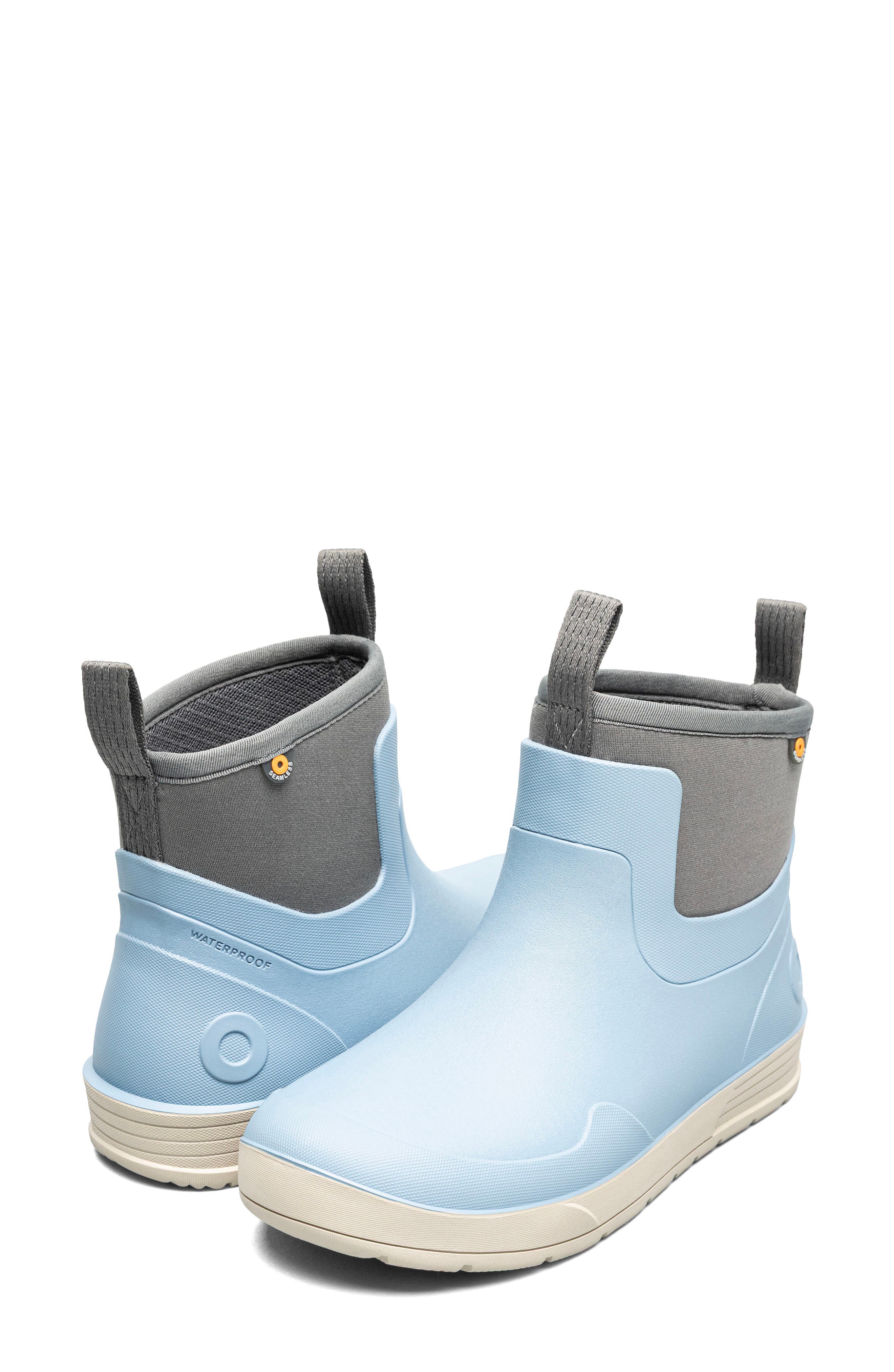 Rockaway Seamless Waterproof Chelsea Rain Boot, Alternate, color, SKY BLUE MULTI