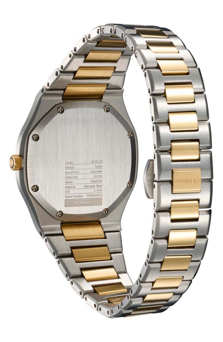 D1 Milano Ultra Thin Bracelet Watch, 34mm, Alternate, color, Silver