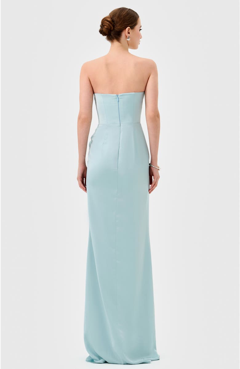 Bariano Sereya Strapless Gown, Alternate, color, Blue